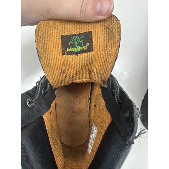 Timberland Childrens Boys Boots Size 5 Black Leather Premium Waterproof 6" - Picture 4 of 13